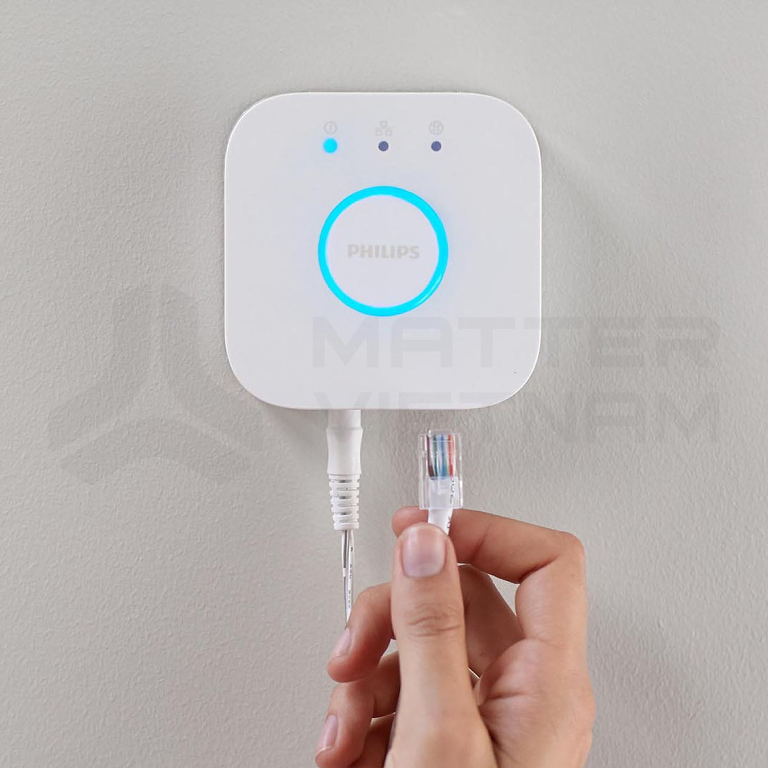 Bộ điều khiển trung tâm Philips HUE Bridge_Kết nối dây Bộ điều khiển trung tâm Philips HUE Bridge_Kết nối dây