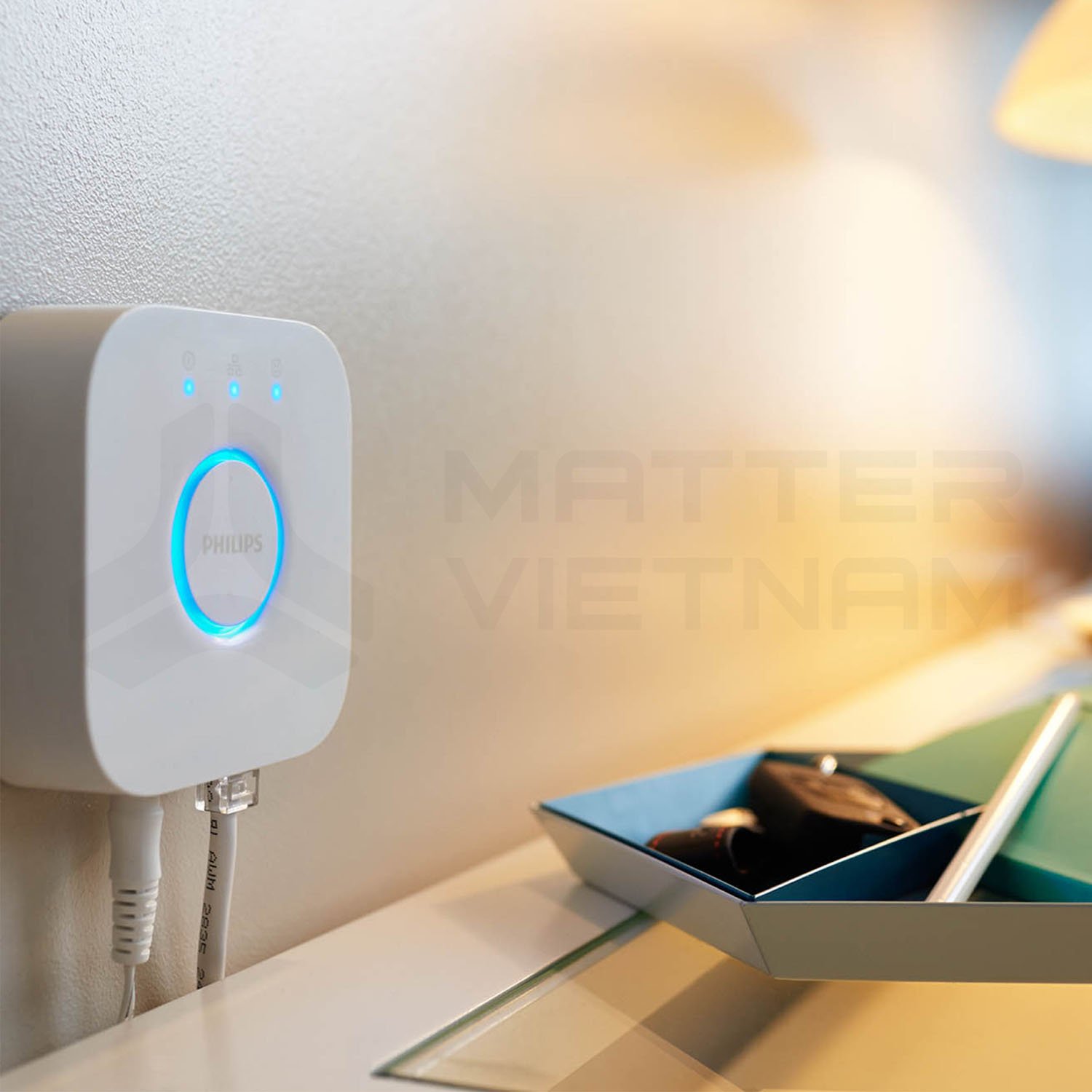 Bộ điều khiển trung tâm Philips Hue - Philips Hue Bridge Hub PH/VN 5 Bộ điều khiển trung tâm Philips HUE Bridge_Lắp đặt