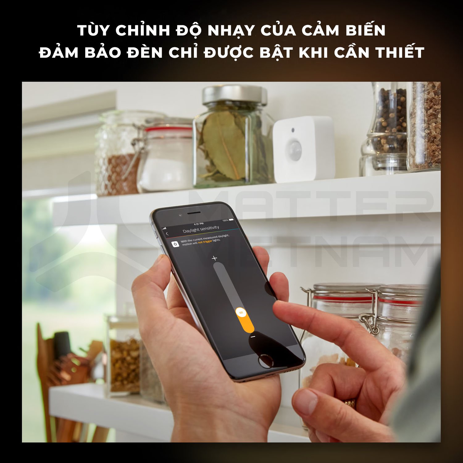 Cảm biến chuyển động Philips Hue - Philips Hue Motion Sensor MY/PH/VN 3 Cảm biến chuyển động Philips Hue Motion Sensor MYPHVN_Điều khiển app
