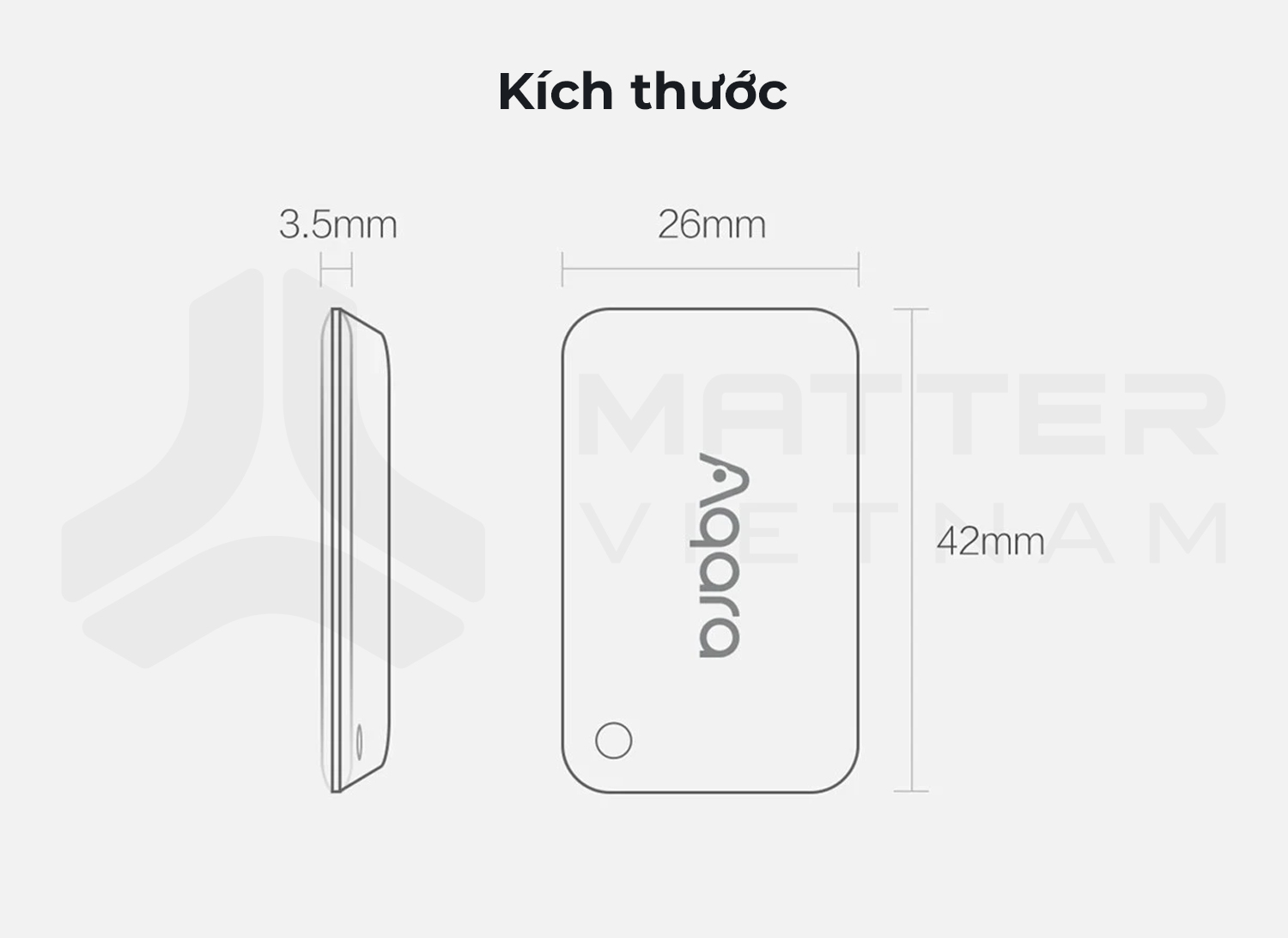 Kích thước Thẻ NFC Aqara