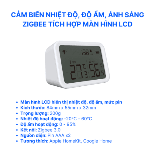 Thông số cảm biến nhiệt độ & độ ẩm Mapro có màn hình hiển thị