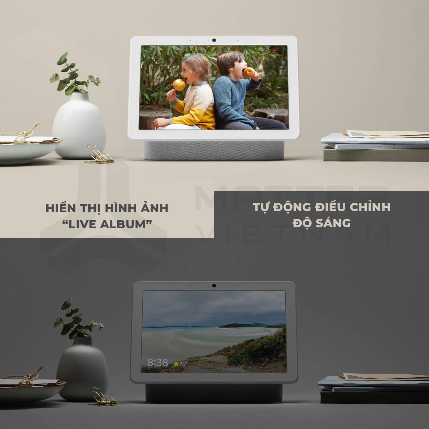 Tùy chỉnh Live Album và độ sáng Google Nest Hub Max