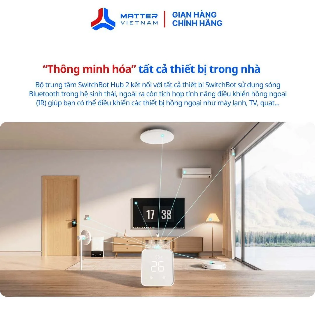 Điều khiển hồng ngoại tr&ecirc;n SwitchBot Hub 2