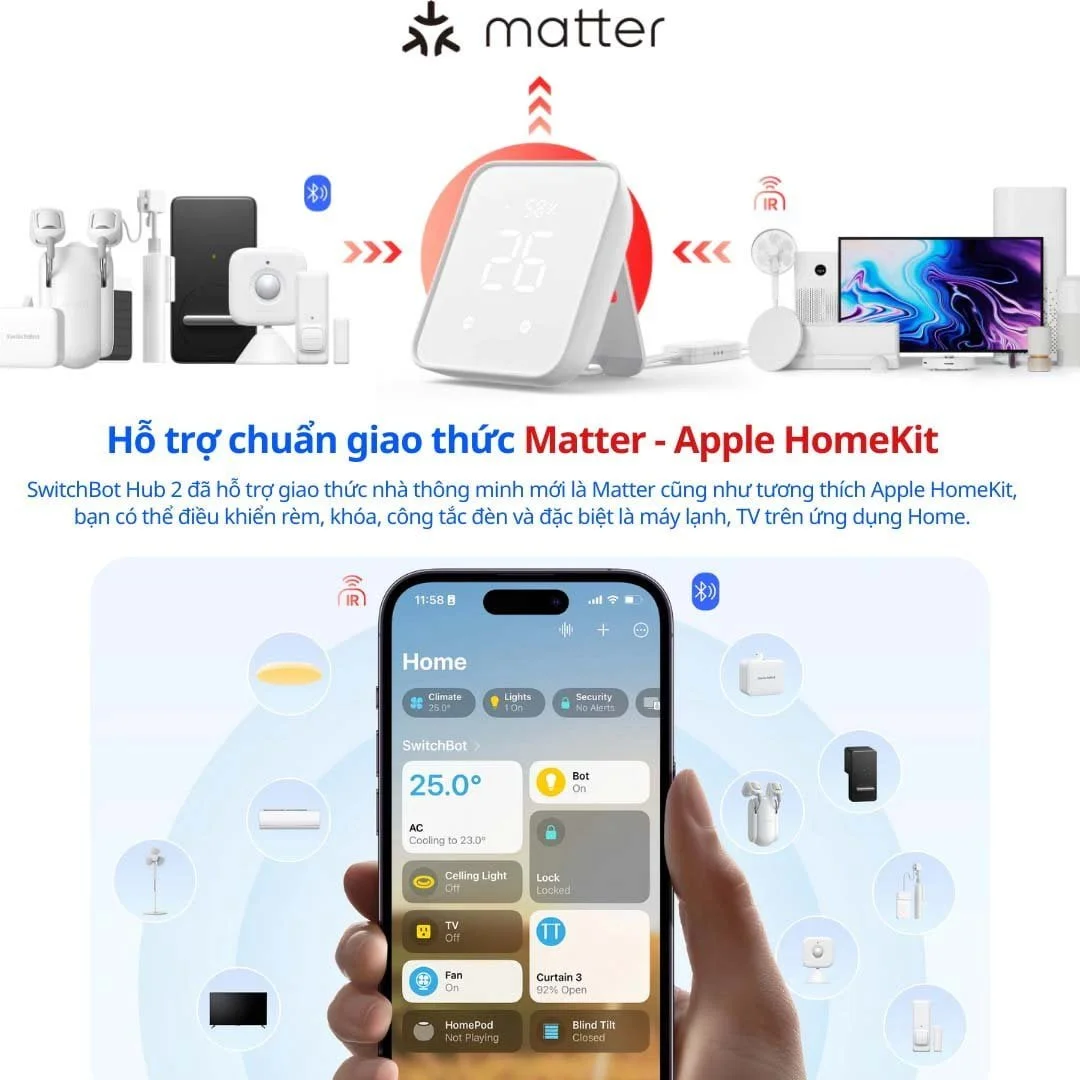 SwitchBot Hub 2 hỗ trợ Matter
