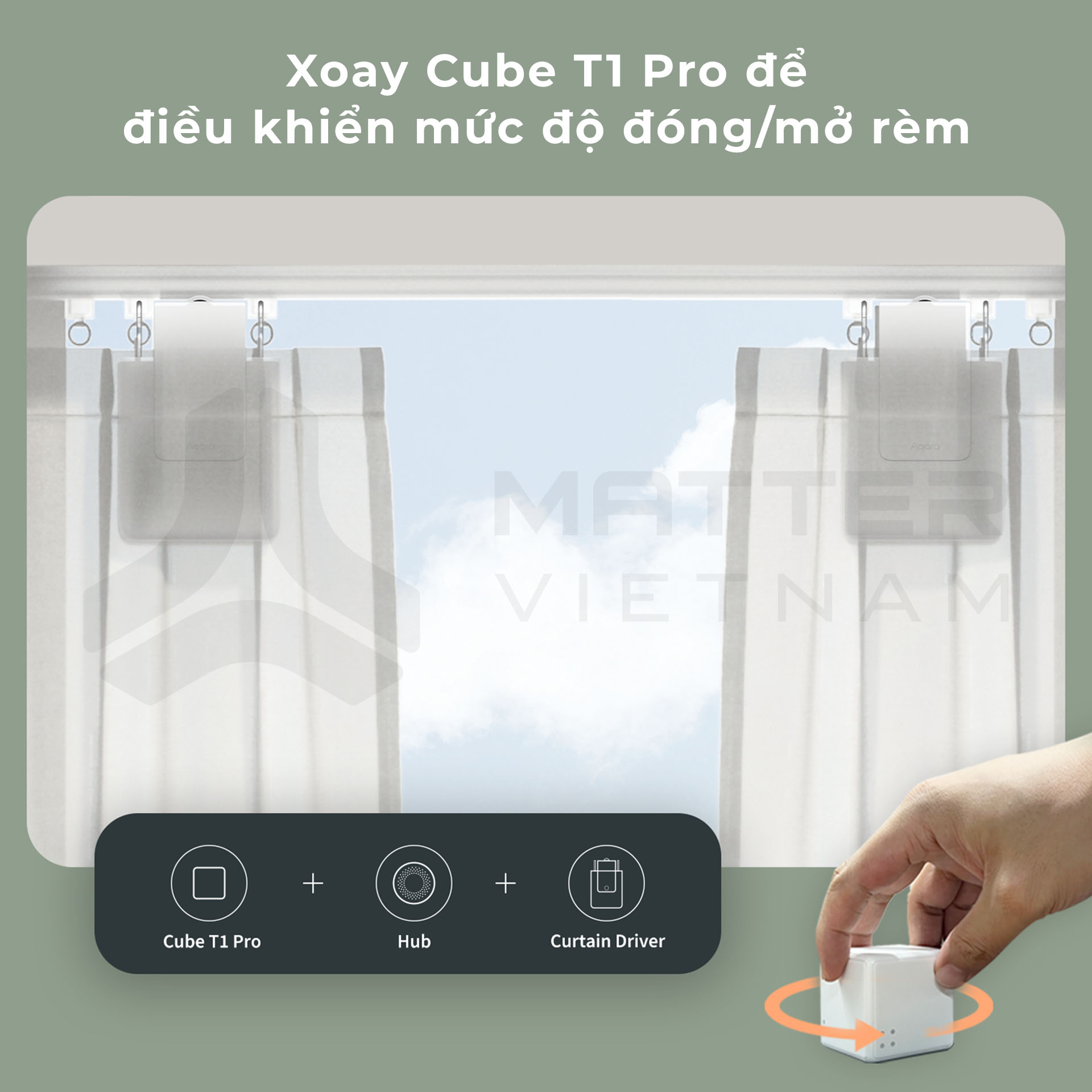 Aqara Cube T1 Pro kết hợp ngữ cảnh