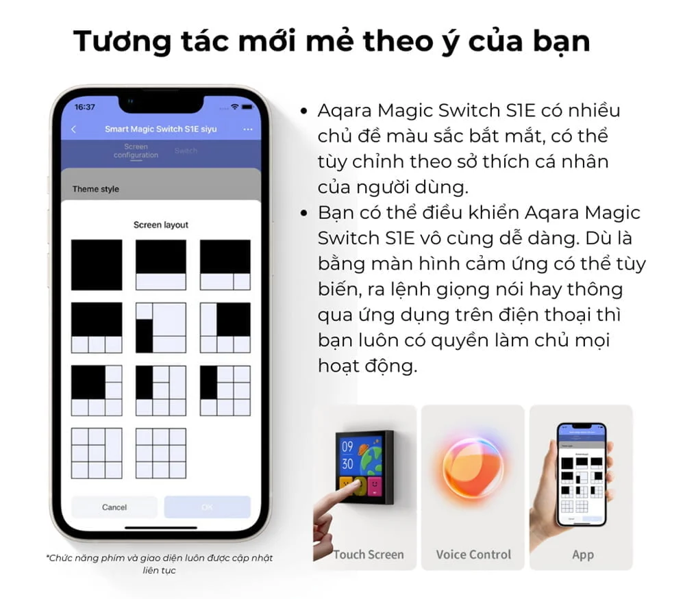 Aqara Magic Switch S1E tương tác theo ý