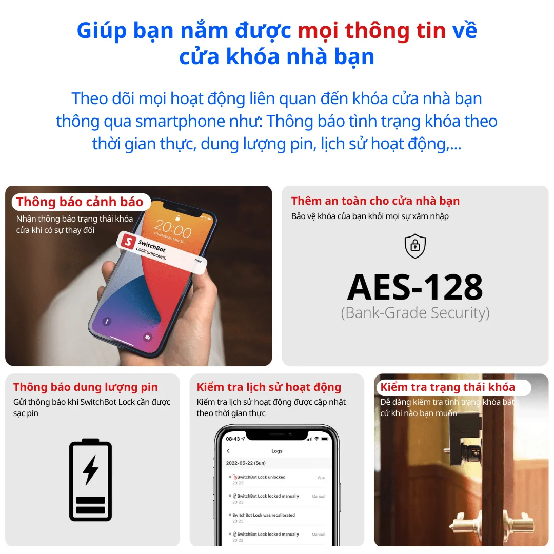SwitchBot Smart Lock-thông báo smarphone
