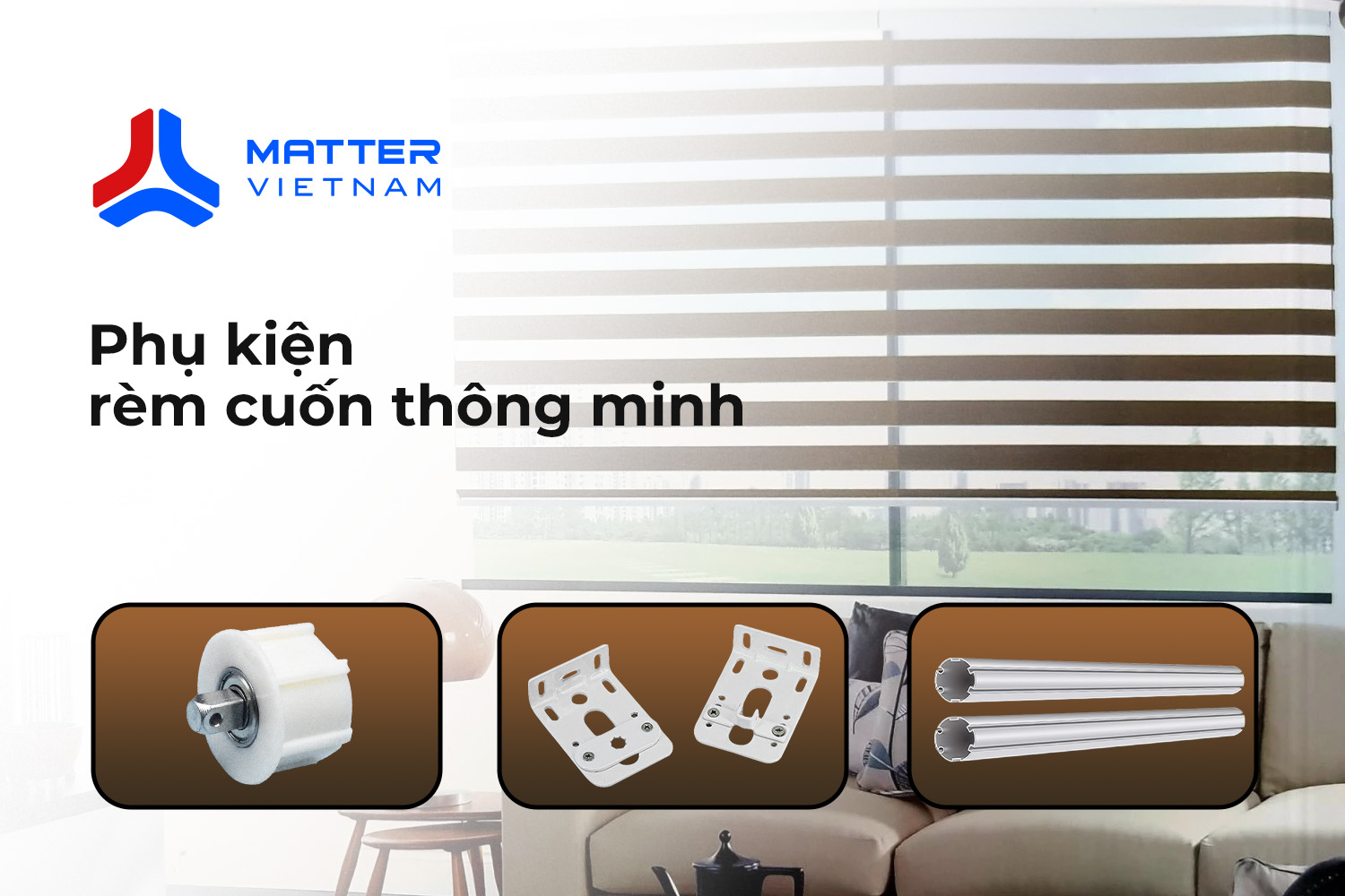 Bộ phụ kiện rèm cuốn thông minh Aqara tai treo ống