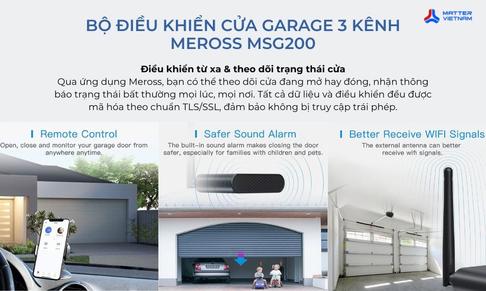Meross MSG200 - Điều khiển tiện lơi, lắp đặt nhanh chóng, an toàn bảo mật