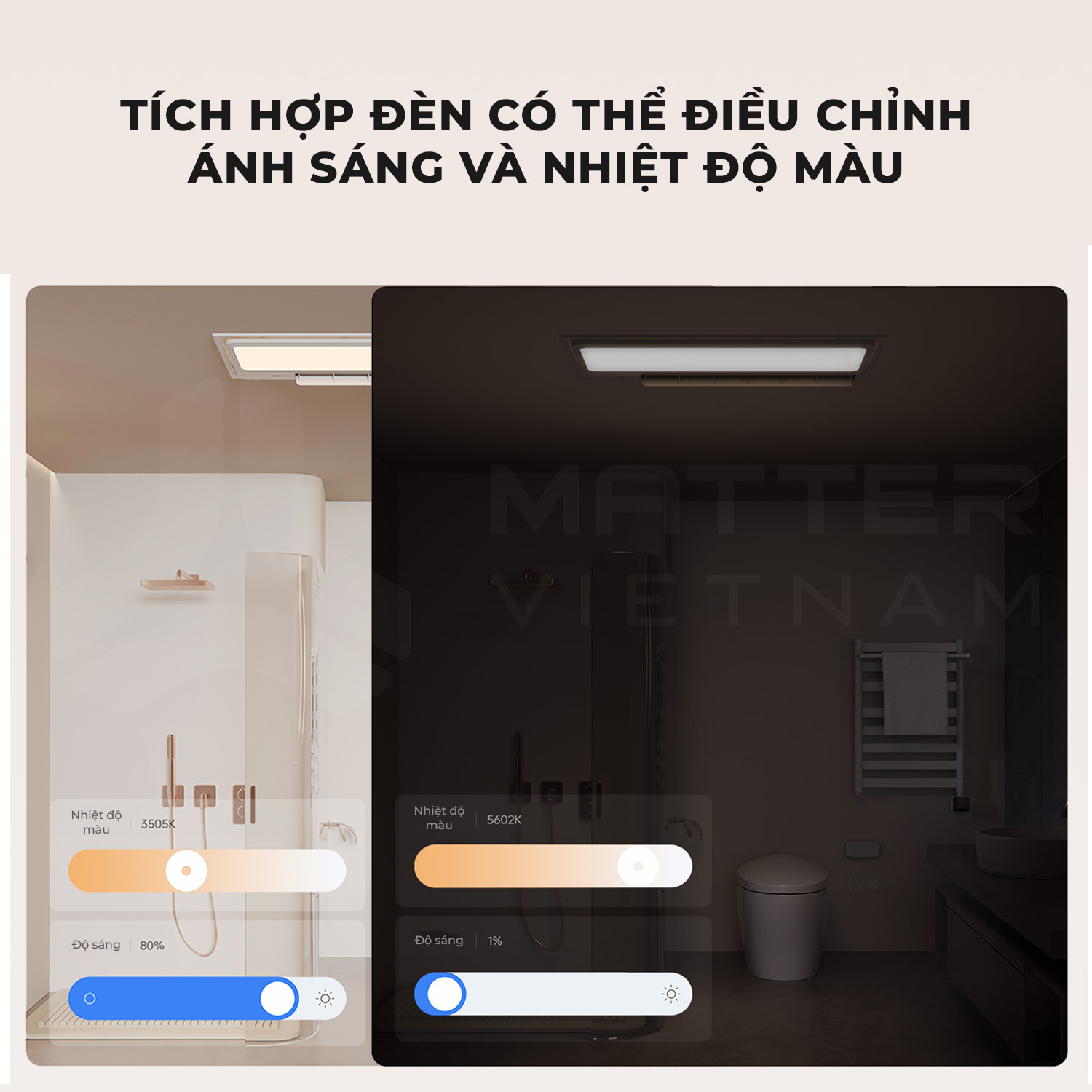 Máy sưởi nhà tắm thông minh Aqara T1 tích hợp đèn