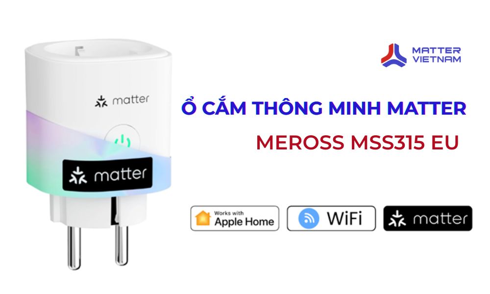 Ổ cắm thông minh Matter Meross MSS315 EU