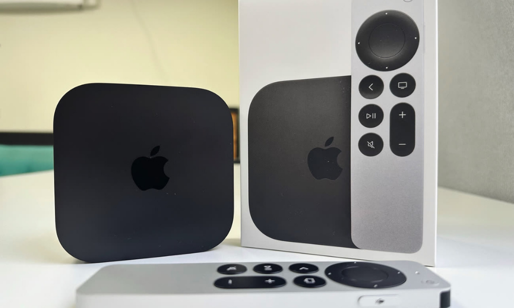 Apple TV là một thiết bị phần cứng nhỏ gọn kết nối với TV