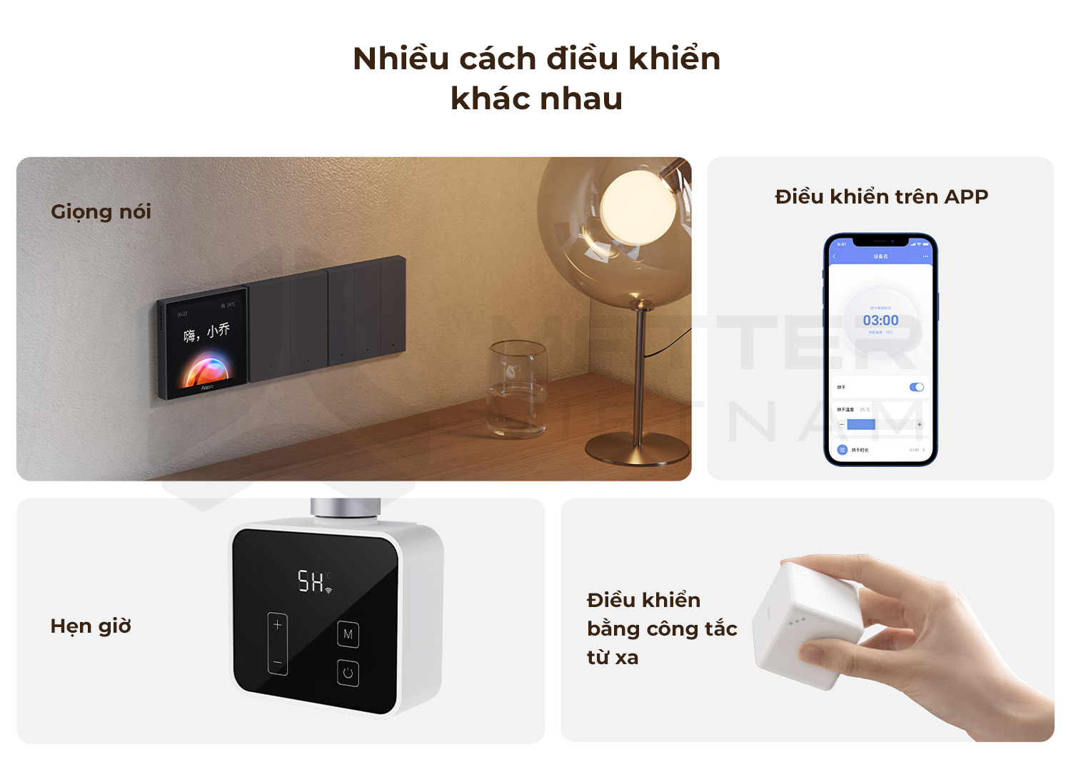 Giá treo sấy khăn thông minh Aqara H1 nhiều cách điều khiển