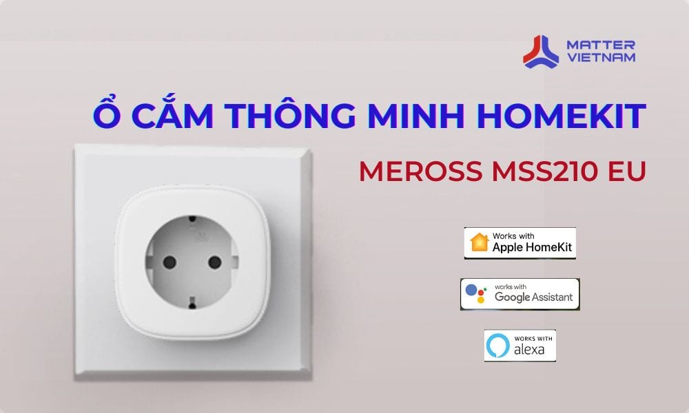 Ổ cắm thông minh Homekit Meross MSS210 EU
