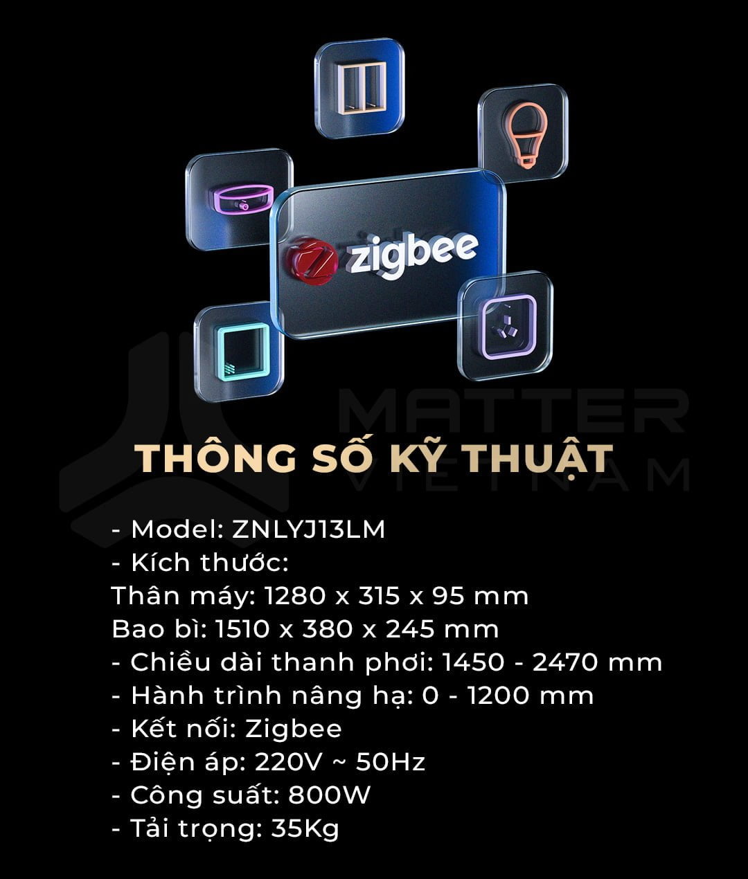 Review giàn phơi thông minh Aqara H1 thông số kỹ thuật