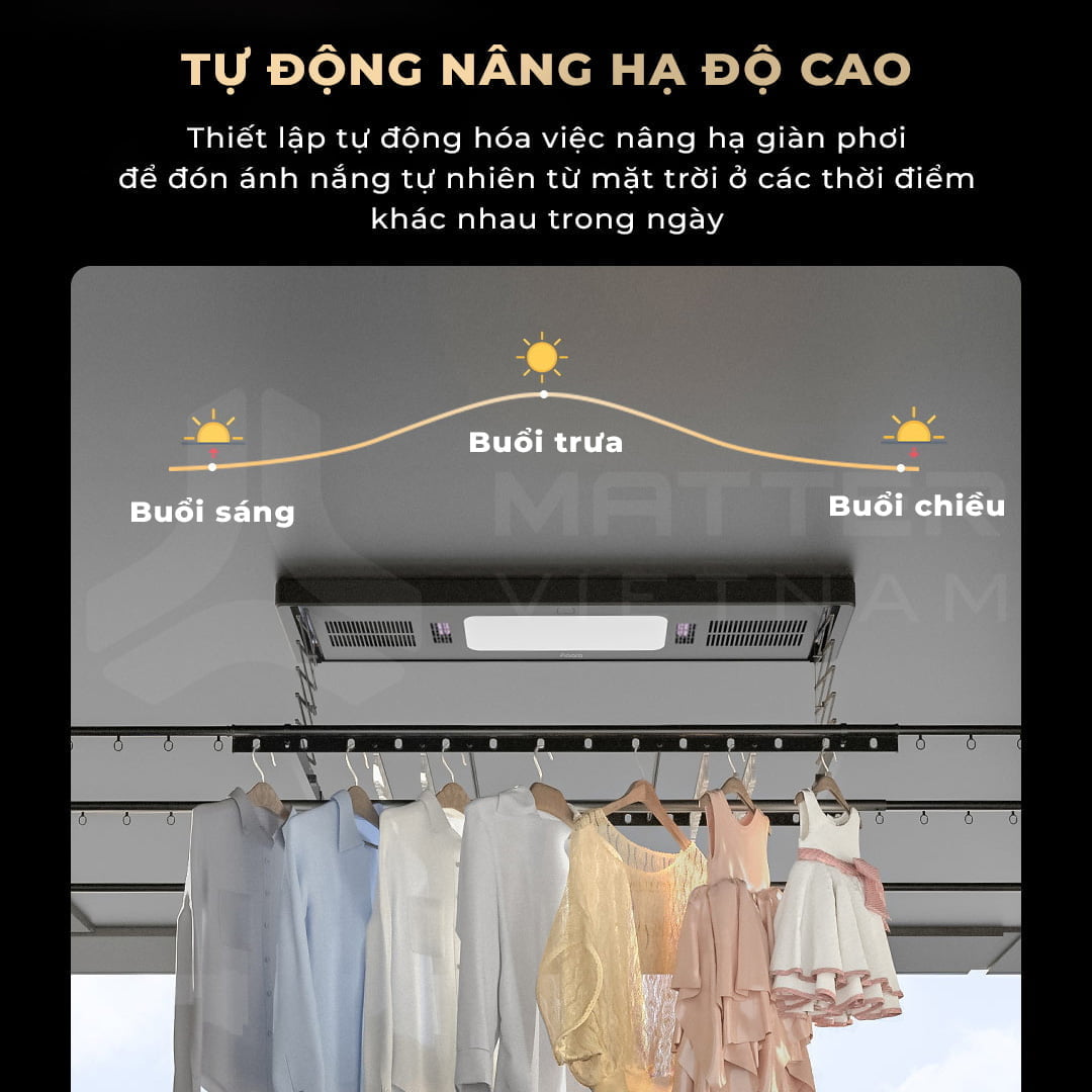 Tự động nâng hạ giàn phơi thông minh aqara h1