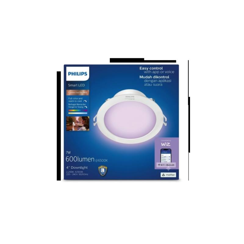 Đ&egrave;n &Acirc;m Trần Wiz Downlight RGB 4 Inch 7W (PHI WFB RGB/7W RD4)