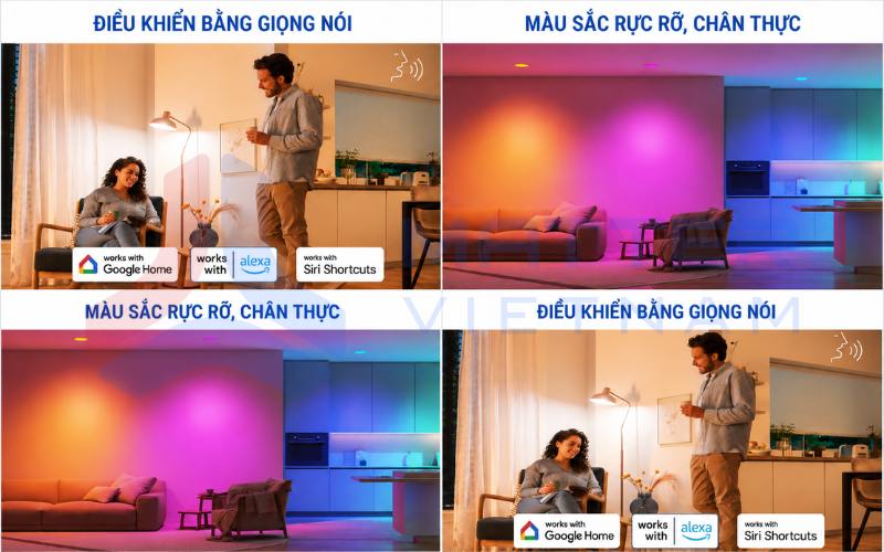 Đèn Âm Trần Wiz Downlight RGB 4 Inch 7W