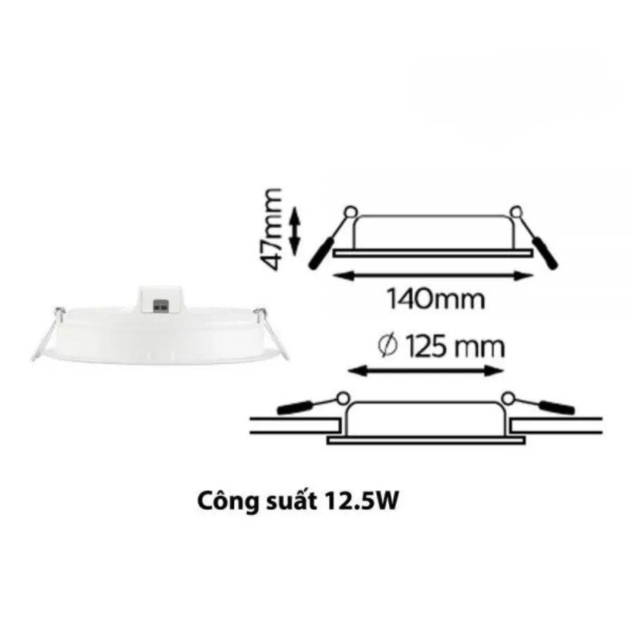 wiz turnable white downlight 125 2