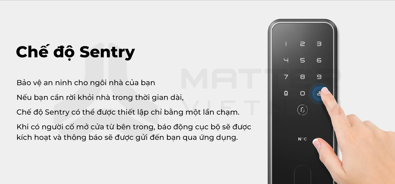 Khoá Xiaomi Lockin S30 Pro chế độ Sentry