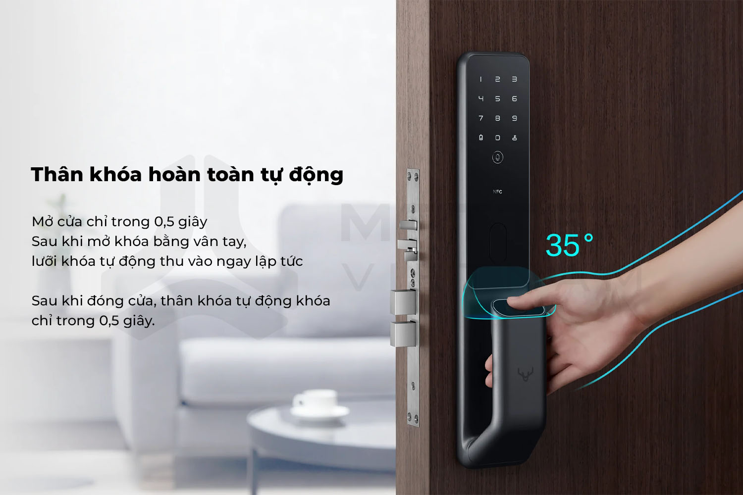 Khoá Xiaomi Lockin S30 Pro thân khóa hoàn toàn tự động