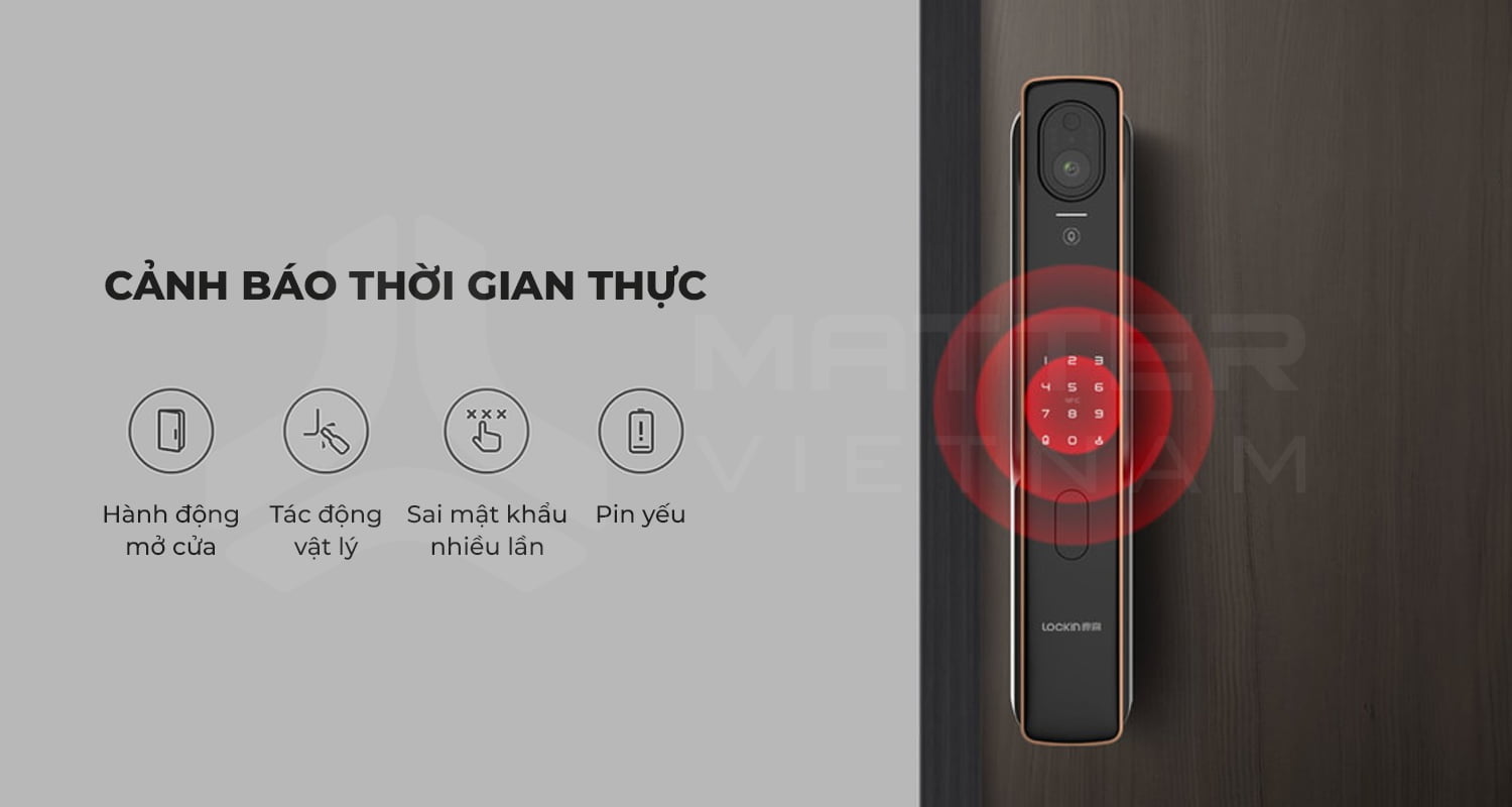 Khóa Xiaomi Lockin S50M Pro cảnh báo thời gian thực