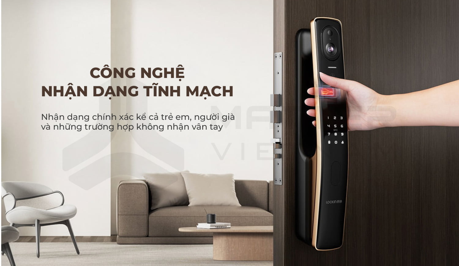 Khóa Xiaomi Lockin S50M Pro công nghệ nhận dạng tĩnh mạch