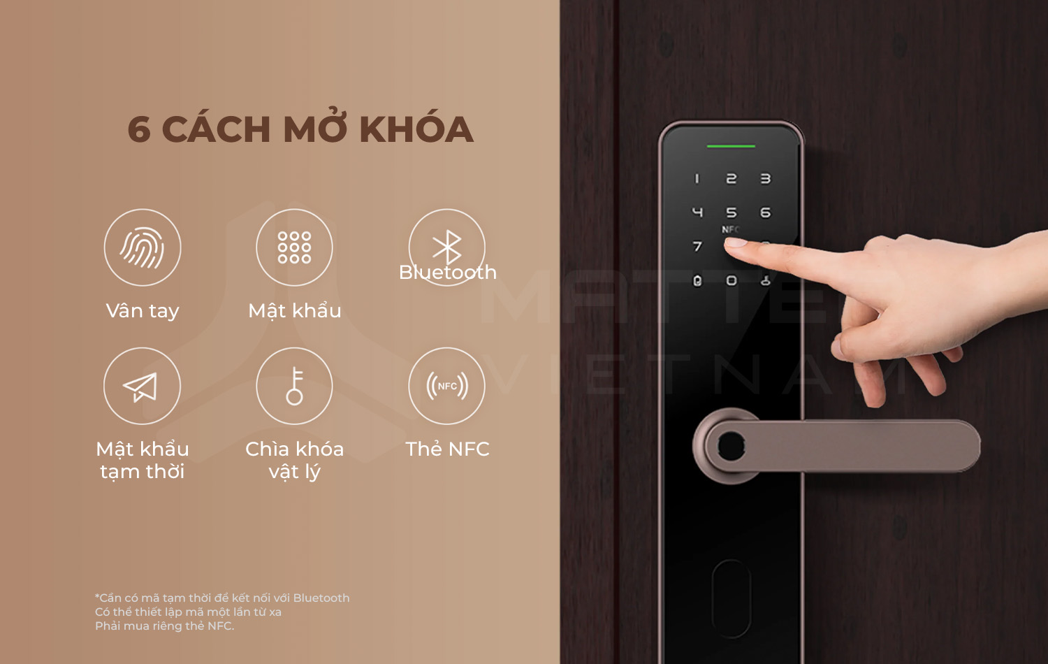 Khóa vân tay thông minh Xiaomi Lockin X1 6 cách mở khóa