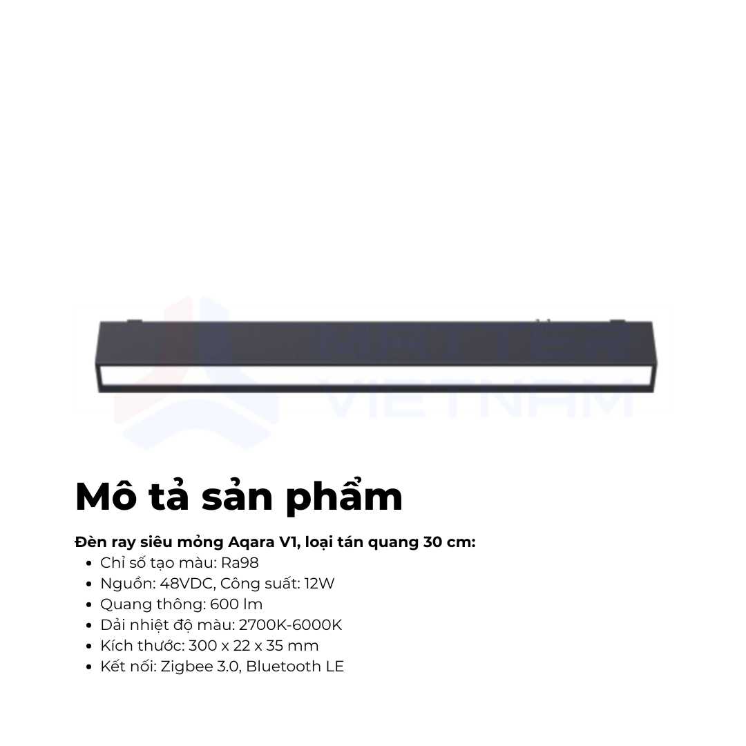 Đèn LED ray siêu mỏng Aqara V1 - Floodlight 30 cm - Xám đen (2) Đèn LED ray siêu mỏng Aqara V1 - Floodlight 30 cm - Xám đen (2)