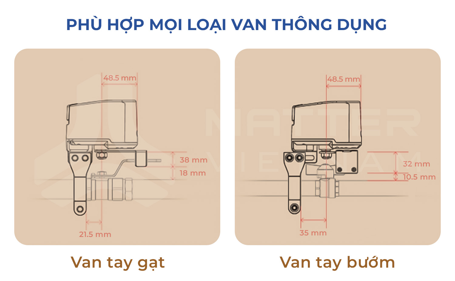 Kích thước Van nước thông minh Aqara T1