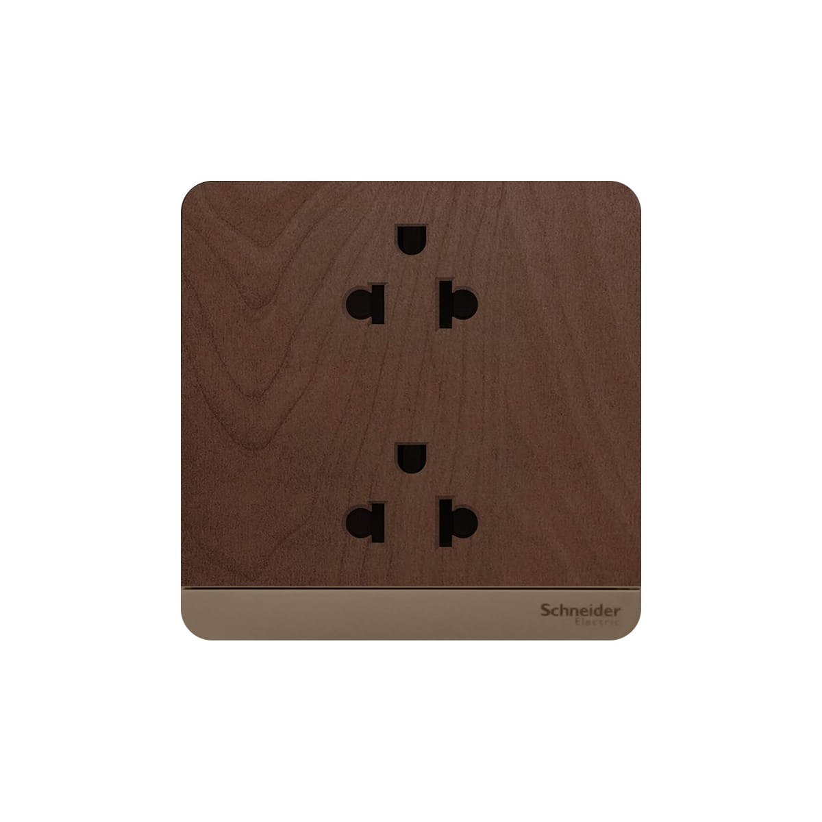 Ổ cắm vuông đôi Schneider AvatarOn_Nâu Ổ cắm vuông đôi Schneider AvatarOn_Nâu