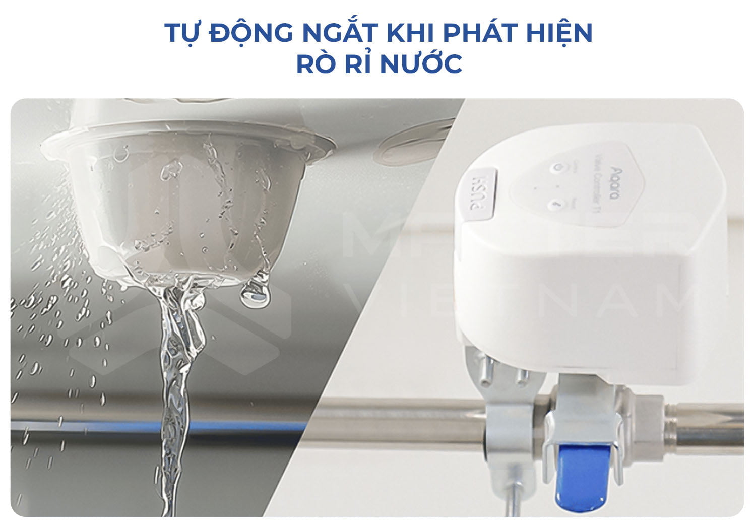 Van nước thông minh Aqara T1 tự động ngắt an toàn