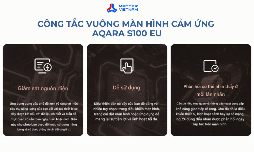 Công tắc vuông màn hình cảm ứng Aqara S100 - Aqara Panel Switch S100 (MP-K04D) 5 Công tắc màn hình cảm ứng Aqara S100 EU