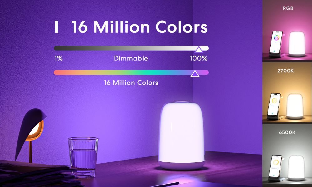 Đèn ngủ thông minh Meross MSL430J - Smart Wi-Fi Ambient Light MSL430J (MSL430JHK-EU) 3 16 triệu màu sắc – Tùy chỉnh theo cảm xúc