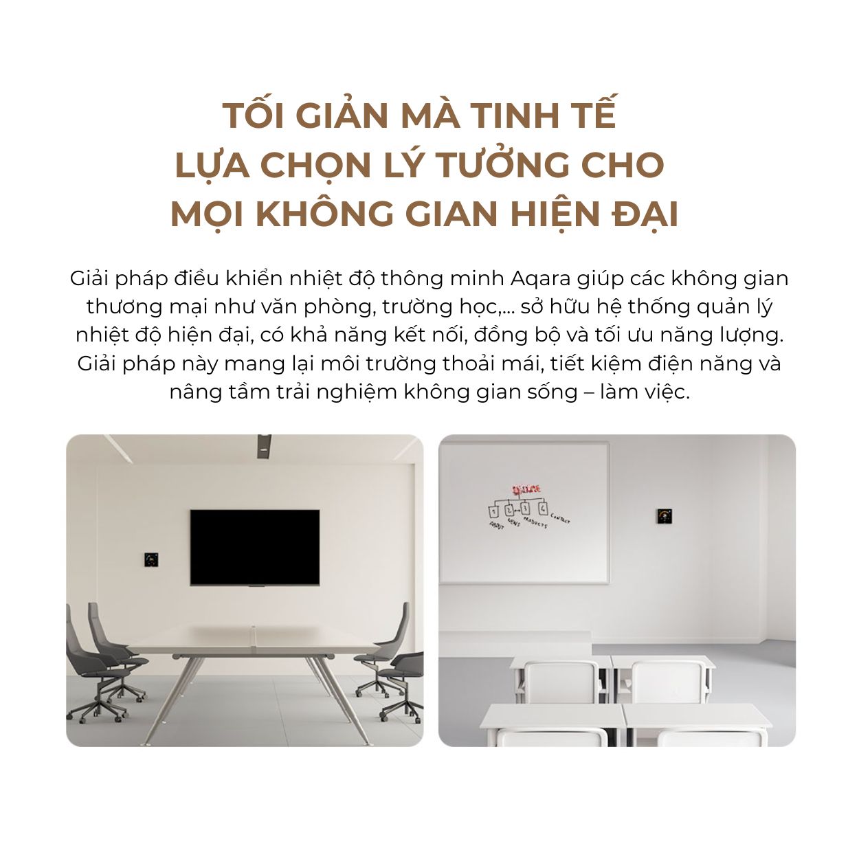 Bộ điều nhiệt Aqara W400 (VRF) Zigbee, Apple Homekit - Aqara Thermostat W400 (WT-A01D) 7 Aqara W400 - Tối giản và tinh tế
