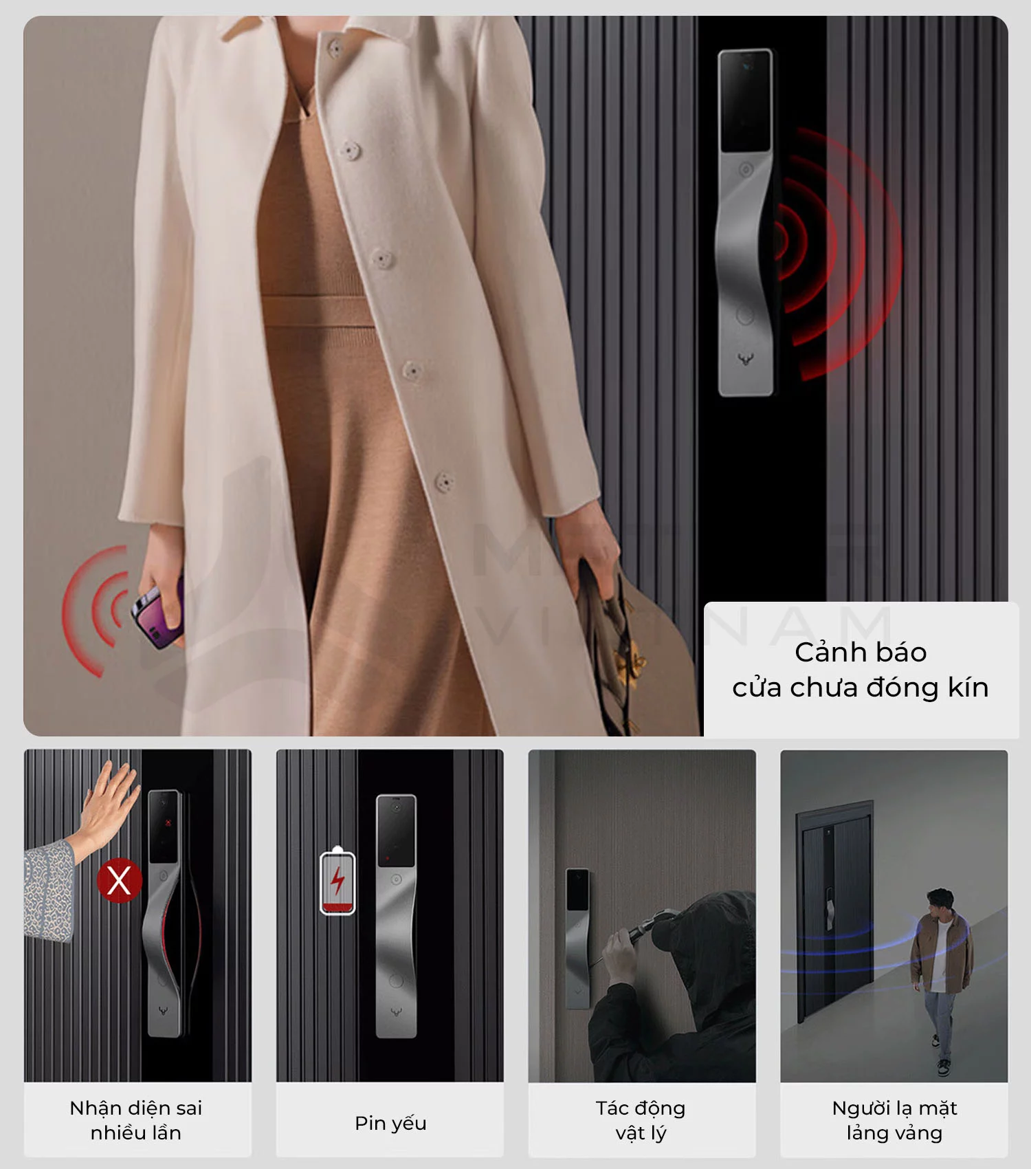 Lockin V5 Max cảnh báo thông minh