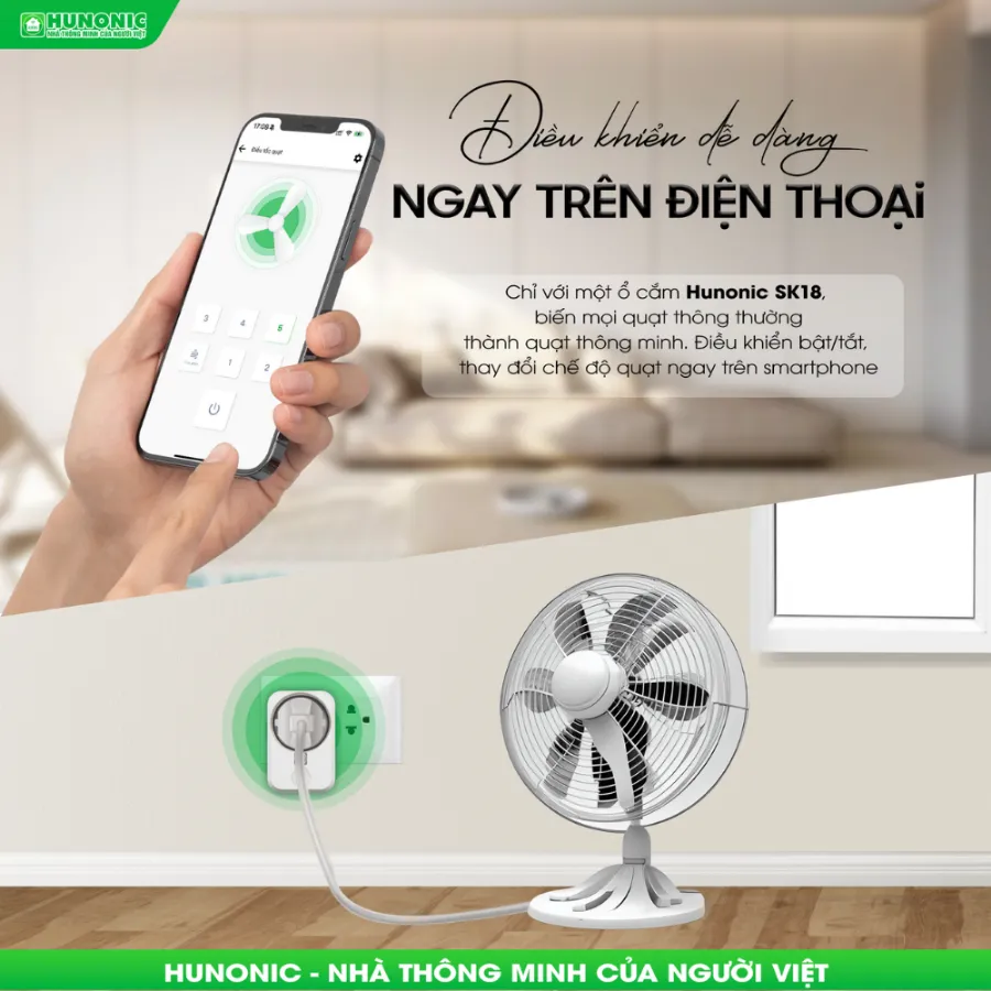 Ổ Cắm Quạt Thông Minh SK18 (2) O Cam Quat Thong Minh SK18 2