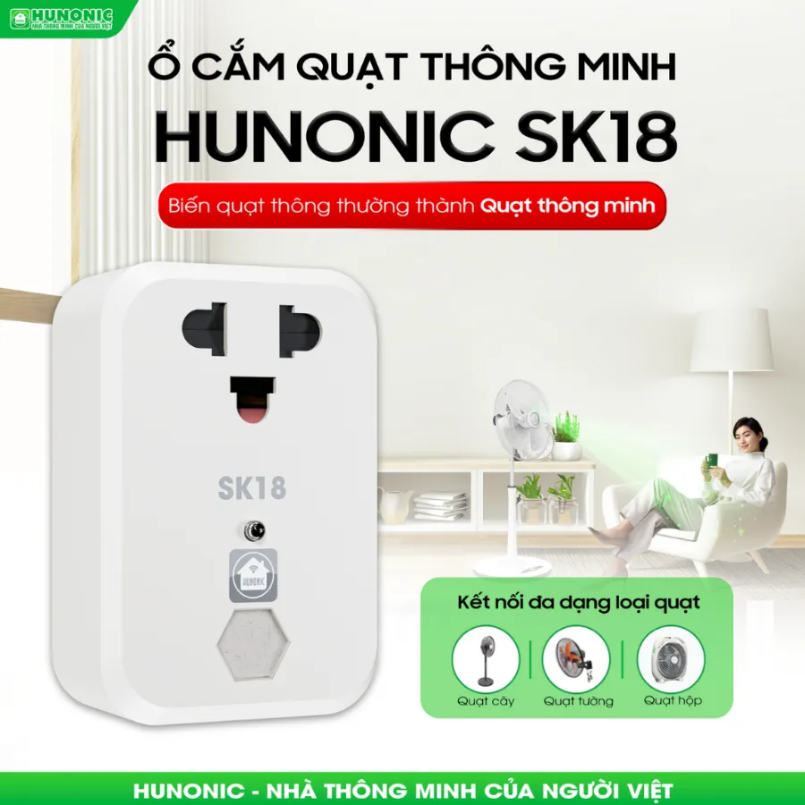 Ổ Cắm Quạt Thông Minh SK18 (3) O Cam Quat Thong Minh SK18 3