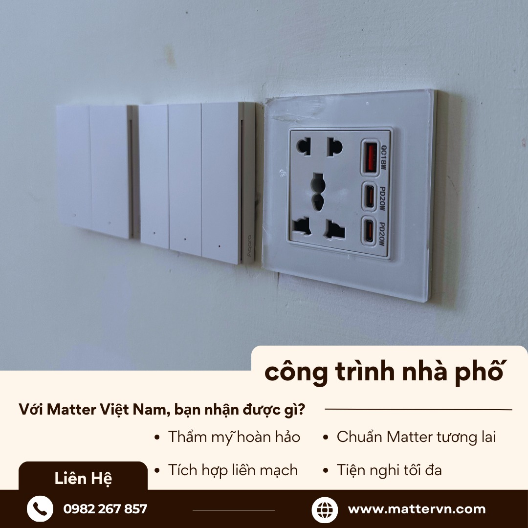 Công tắc thông minh aqara | Thi công bởi Matter Việt Nam