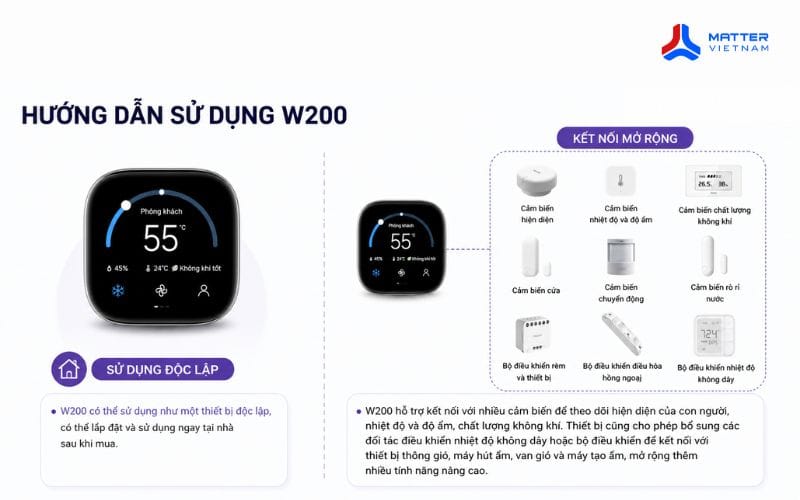 Cách sử dụng Bộ điều nhiệt Aqara W200