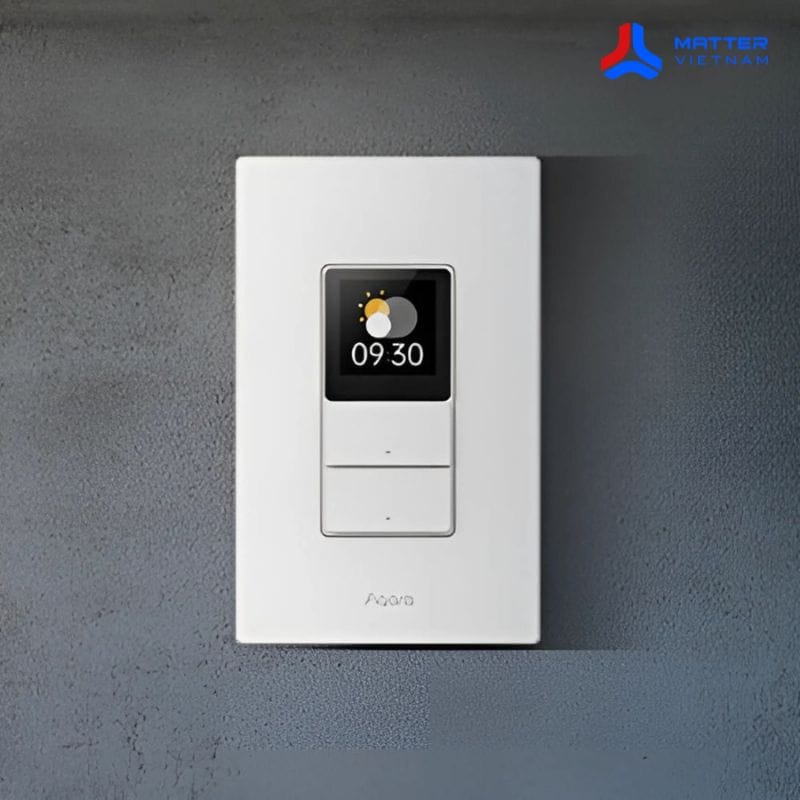 C&ocirc;ng tắc chữ nhật m&agrave;n h&igrave;nh ngang Aqara S100 US (WS-K16D)