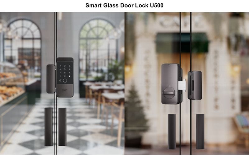 Kho&aacute; th&ocirc;ng minh Aqara U500 cho cửa k&iacute;nh