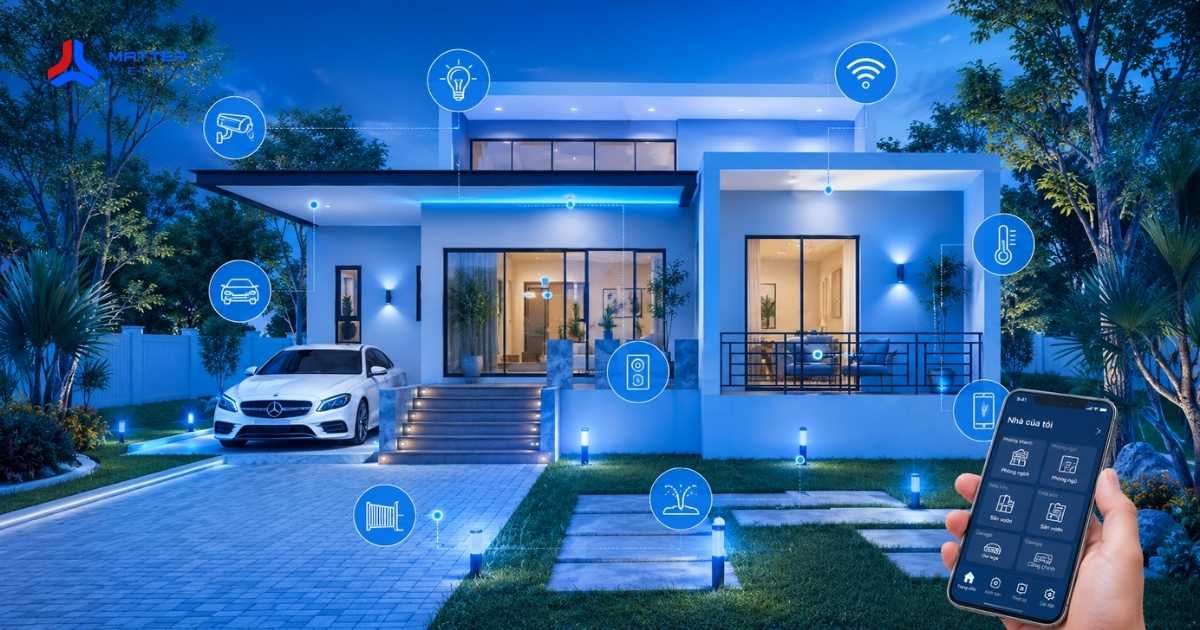 M&ocirc; h&igrave;nh nh&agrave; phố th&ocirc;ng minh 1 tầng đơn giản