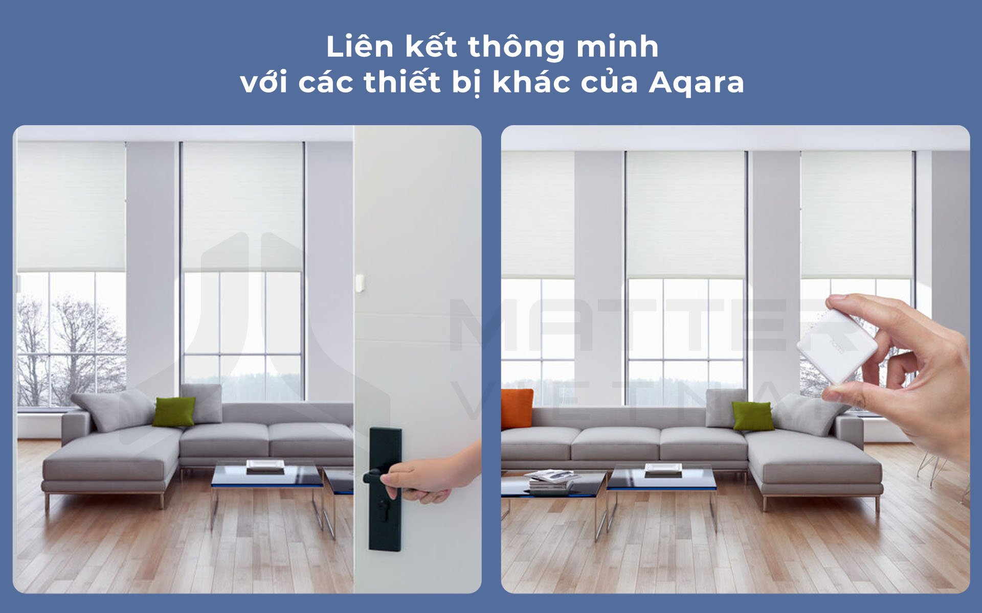 Dong-co-rem-cuon-Aqara-T1S-lien-ket-thong-minh Động cơ rèm cuốn Aqara T1S - Smart Roller Shade Controller T1S
