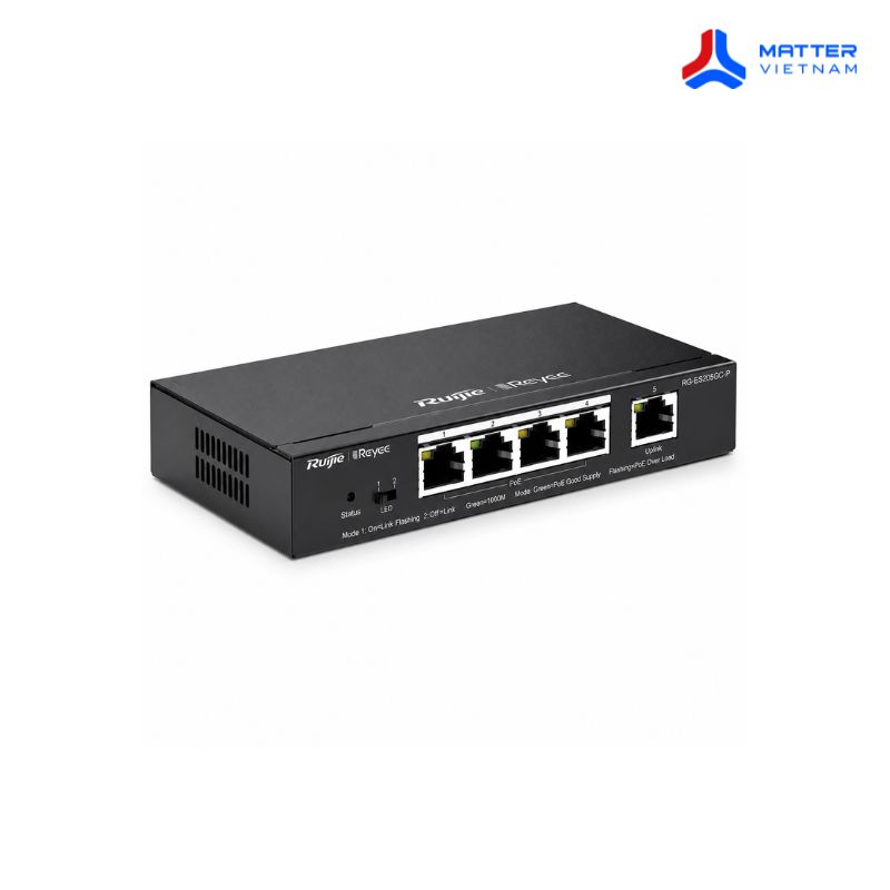 Switch Quản l&yacute; Ruijie 5 Port POE 54W