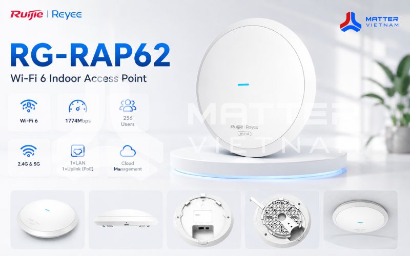 Wifi trong nhà Ruijie RG-RAP62 (Wifi 6)