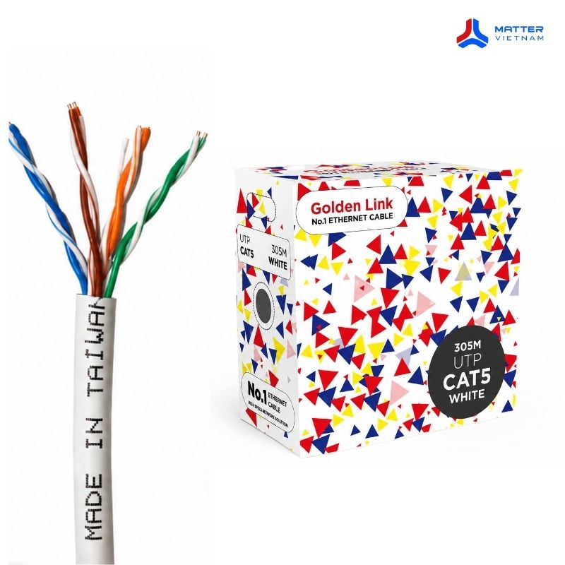 C&aacute;p mạng Golden Link Cat 5E UTP - Gigabit chuẩn quốc tế (TW1101)
