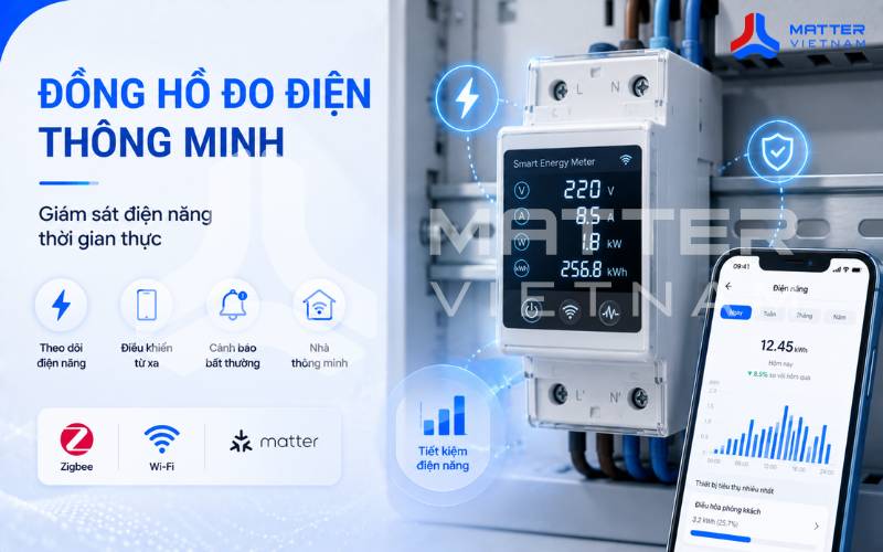 Đồng hồ đo điện thông minh: Giải pháp giám sát điện năng cho nhà thông minh