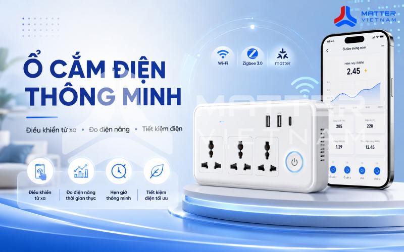 Ổ cắm điện đa năng thông minh: Điều khiển từ xa, tiết kiệm điện tối ưu