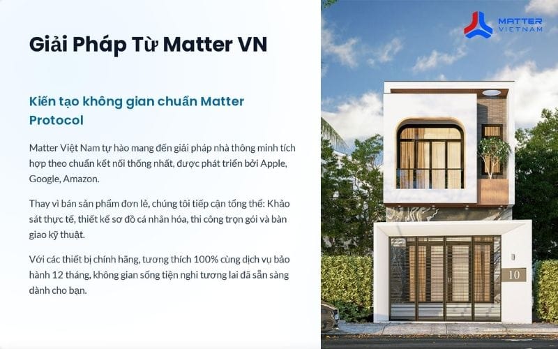 Matter Việt Nam tư vấn thiết kế nhà thông minh theo chuẩn Matter Protocol